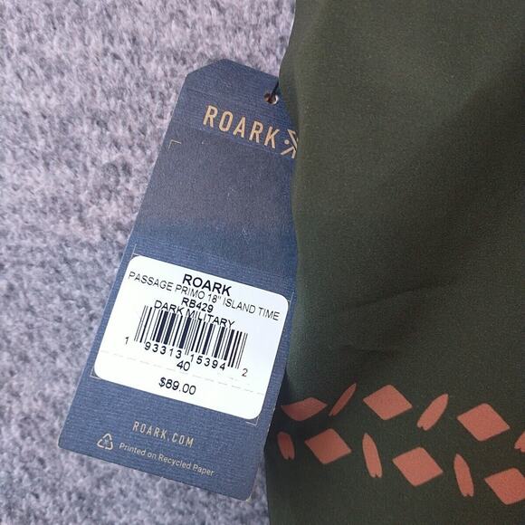 Roark Mens Shorts Size 40 Passage Primo Island Time Boardshort Military Green - Picture 10 of 13